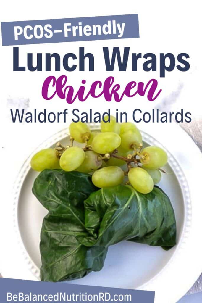 Chicken Waldorf Collard Wraps (PCOS Meals for Insulin Resistance).These PCOS-friendly collard wraps are a fresh, high-protein lunch to support steady blood sugar and energy—perfect if you’re following an Insulin Resistance Diet Plan for PCOS. Meals For Insulin Resistance, Insulin Resistance Diet Recipes, Low Glycemic Index Foods, Low Insulin Foods, Low Glucose Meals, Meals For Prediabetics, Prediabetic Meal Plan Ideas.