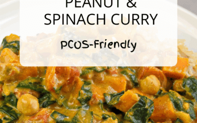 Baked Chickpea, Peanut & Spinach Curry (PCOS-Friendly)